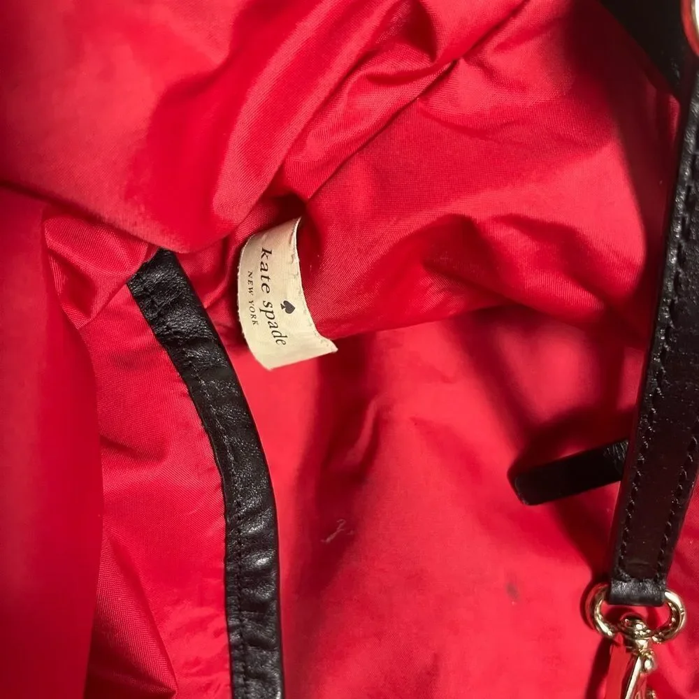 Kate Spade Bon Shopper Baby Bag, Tote, Deborah Dot Red Black & beige canvas